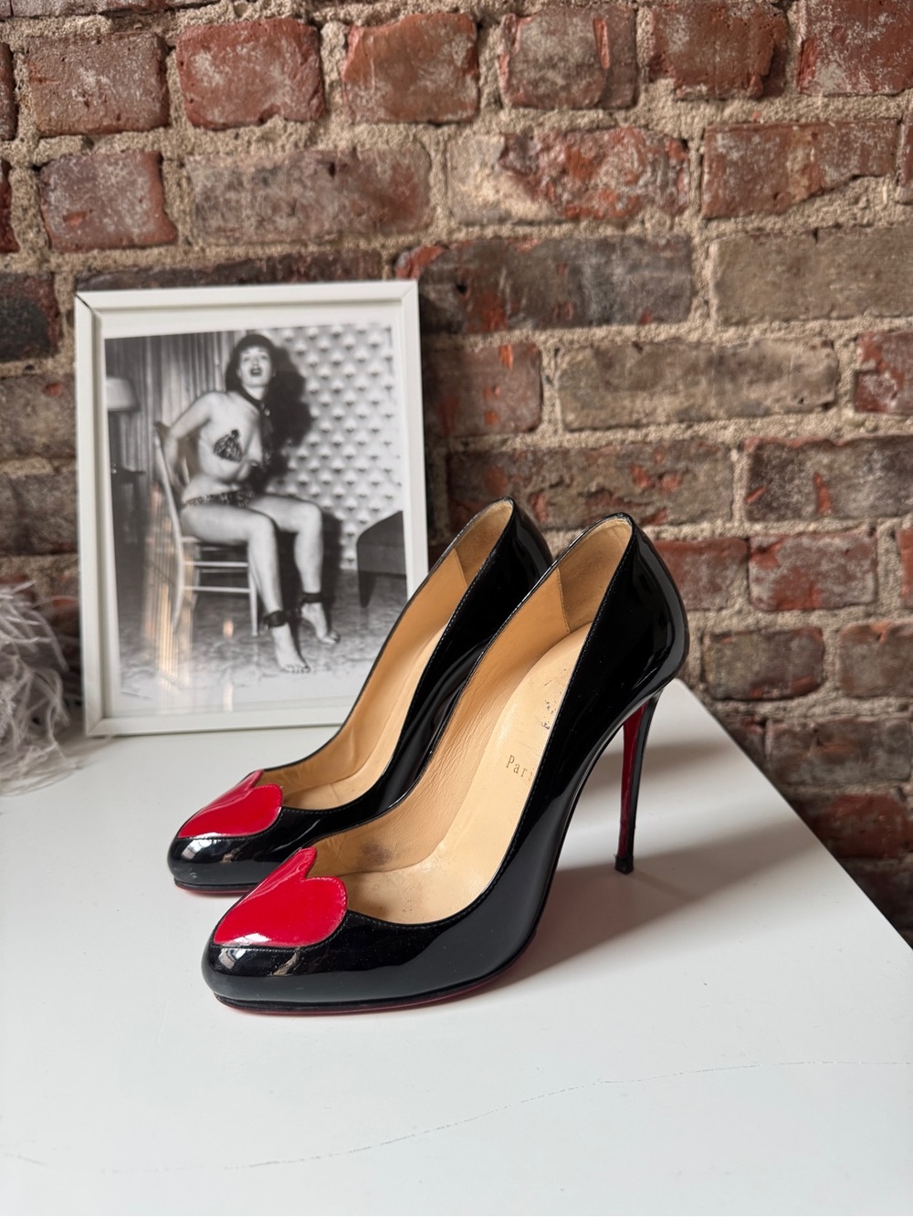 Christian Louboutin Heart Doracora 100mm Patent Pumps